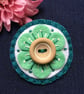Embroidered Retro Folk Art Flower Felt Brooch SECONDS SUNDAY