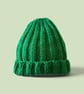 Hand Knitted Stretchy Rib Baby Hat 3-6 Months - Image 3