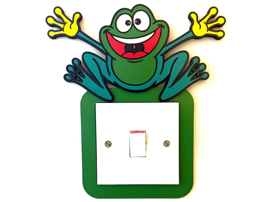 Frog Light Switch Frame – Fun Kids Room Decor  - Bedroom Nursey Wall Art Decor