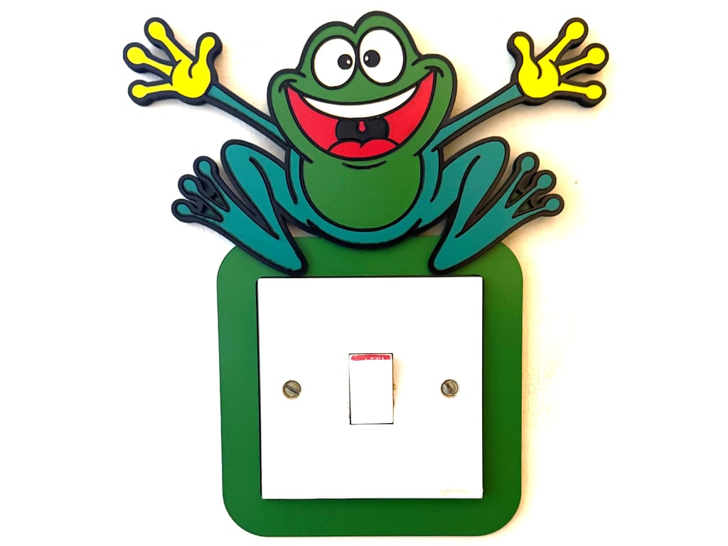 Frog Light Switch Frame – Fun Kids Room Decor  - FREE UK SHIPPING