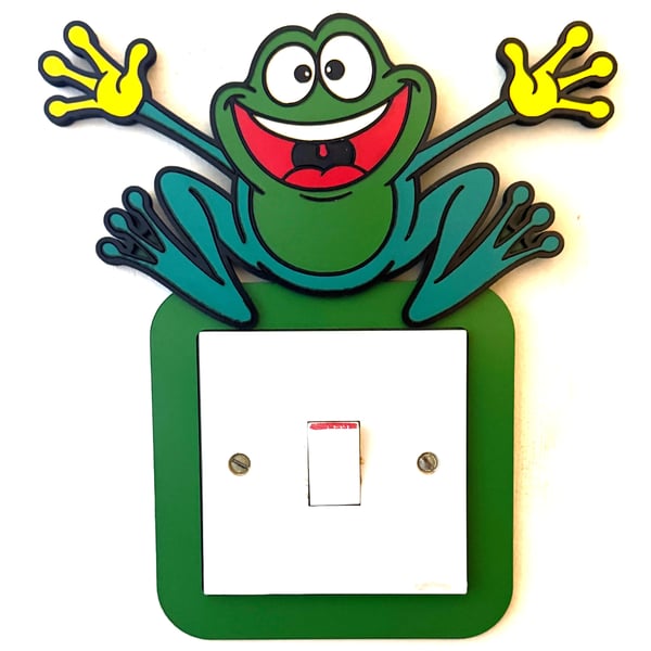 Frog Light Switch Frame – Fun Kids Room Decor  - FREE UK SHIPPING
