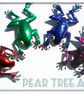 Tin Frog wall decoration ( Pink ) with green spots  - Image 3