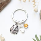 Guinea Pig Personalised Keyring - Animal Jewellery. Hamster Keyring. Pet Lover 