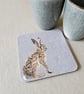 Countryside animal melamine coaster, Hare mat
