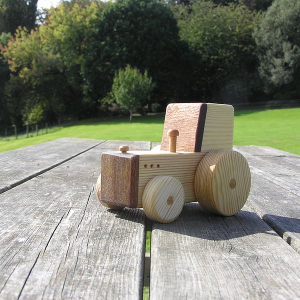 Wooden Toy Tractor.