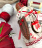 Liesel,  A  Tiny Hand Embroidered Christmas Robin Folk Art Doll - Image 9