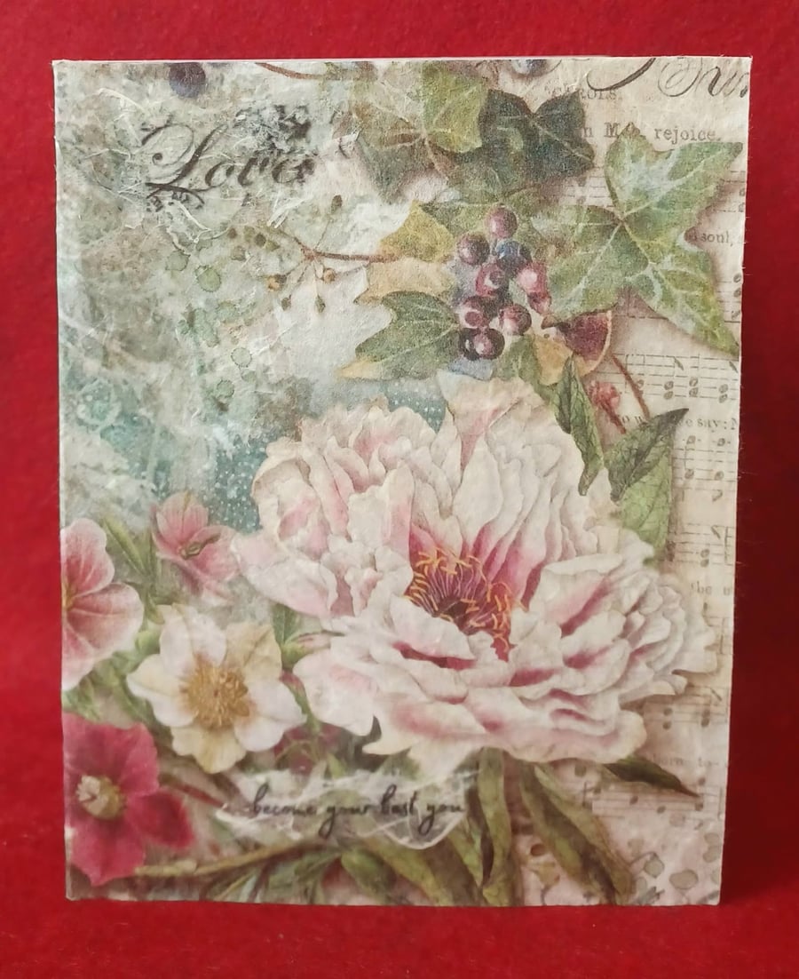 A6 Notebook Peony Floral