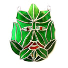 Green Man Stained Glass Suncatcher Greenman Nature Forest Spirit