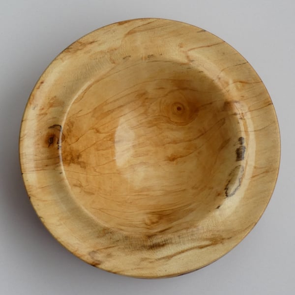 Unique Spalted Sycamore Wood Trinket Bowl