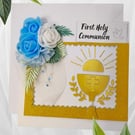 Personalized First Holy Communion Card, Handmade. First Holy Communion, handmade