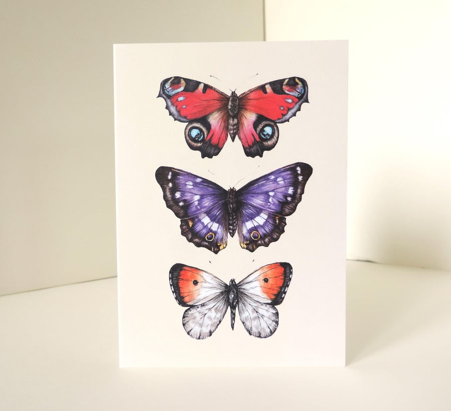 Watercolour Butterfly Card British Butterflies Greetings Card