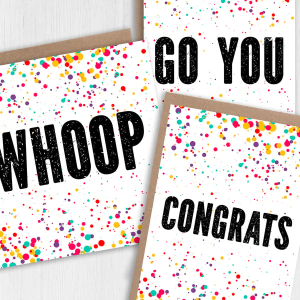 Congratulations card: Confetti