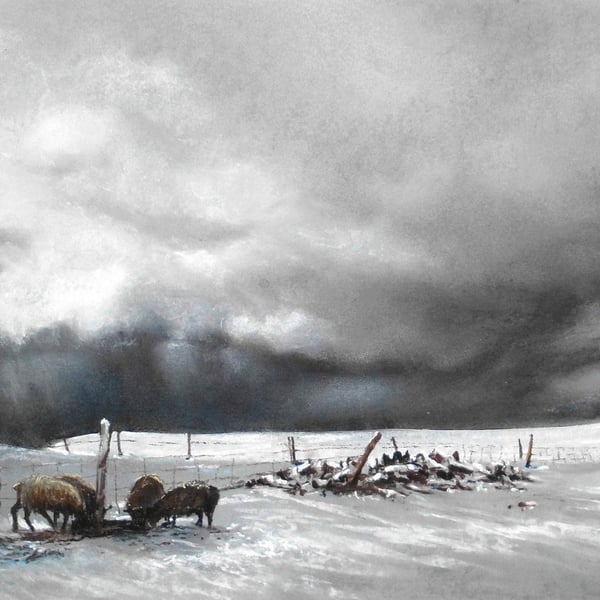 'Springtime on Fair Isle' pastel painting