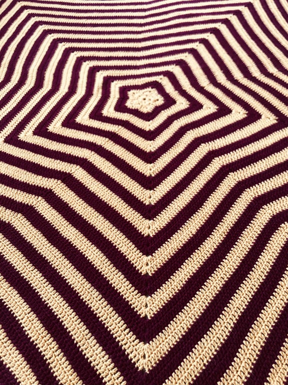 Harry Potter Gryffindor inspired star crochet blanket