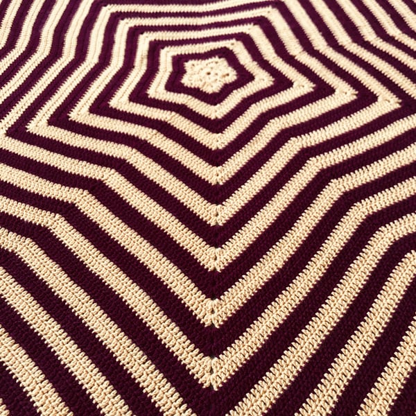 Harry Potter Gryffindor inspired star crochet blanket