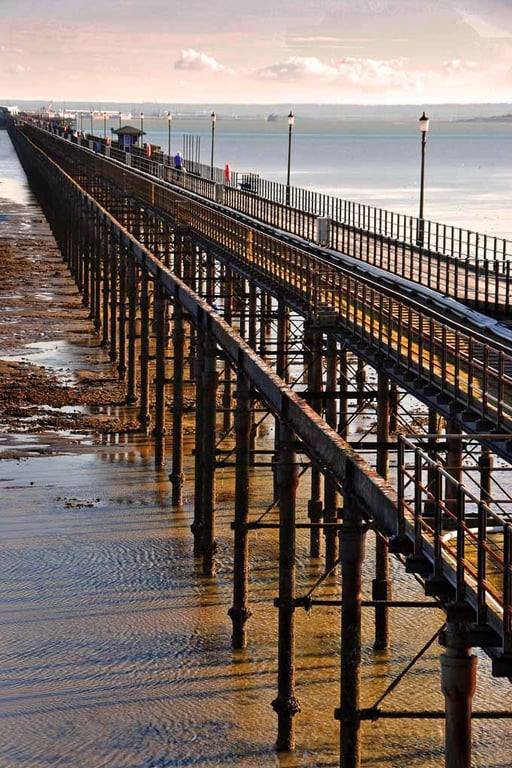 Southend on Sea Pier England Essex UK 12"x18" Print
