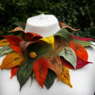 Merino Wool Felted Collar Scarf