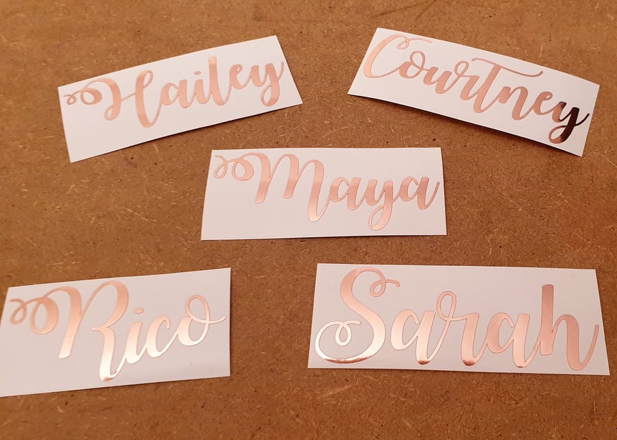 Mrs Hinch Style Vinyl Stickers Rose Gold Personalised Labels Cleaning Label