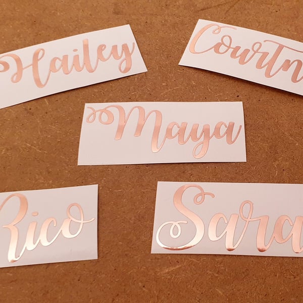 Mrs Hinch Style Vinyl Stickers Rose Gold Personalised Labels Cleaning Label