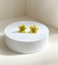 Handmade Resin Garden Buttercup 14k Goldfilled Studs - Image 4