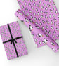 Gift Wrap Penguins-Pink Penguins & Matching Gift Tag-Wrapping Paper-LG13