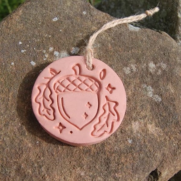 Whimsical Acorn Terracotta Essential Oil Diffuser Handmade Natural Air Freshener