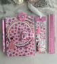 Pretty in pink  Stationery Set – Double notebook and coordinating accessories 