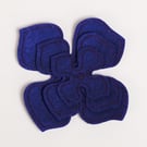 Pack of 3 Purple Small, Medium and Large Felt Flower Craft Embellishments