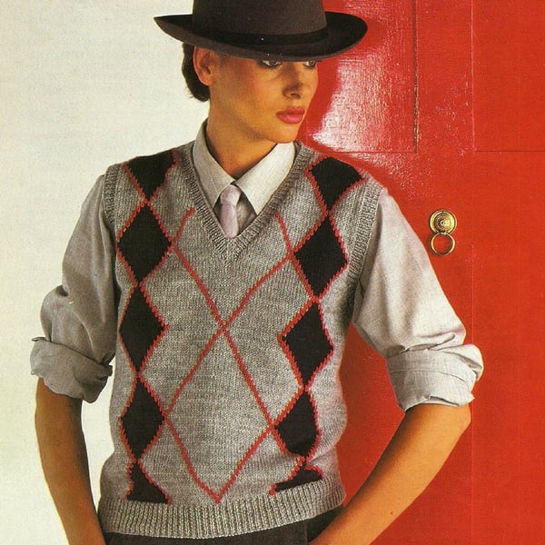 VINTAGE KNITTING PATTERN Ladies Tank Top Sweater