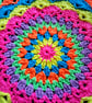 Large, bright crochet mandala doily table mat - Image 8