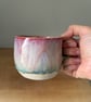 Handmade ceramic mug, pink stoneware mug, 400ml mug, Homeware gift