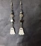 Beaded ghost charm dangle earrings with stars - Image 3