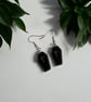 Coffin Charm Silver Earrings 
