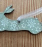Hand painted wooden hanging  hare - Image 6