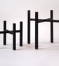 Plant Stand - Handmade solid oak black stained plant stand, mid century design - Image 5