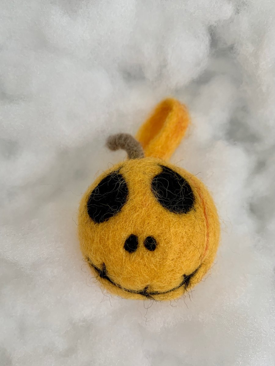 Pumpkin Bag Charm, Handmade Pumpkin Decoration , Halloween Hanging Decoration, 