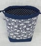 Project bag, drawstring bag, snowdrops, Liberty fabric - Image 4