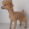 HONEY, needle felted wool sculpture ooak,collectable Alpaca 
