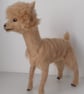 HONEY, needle felted wool sculpture ooak,collectable Alpaca 