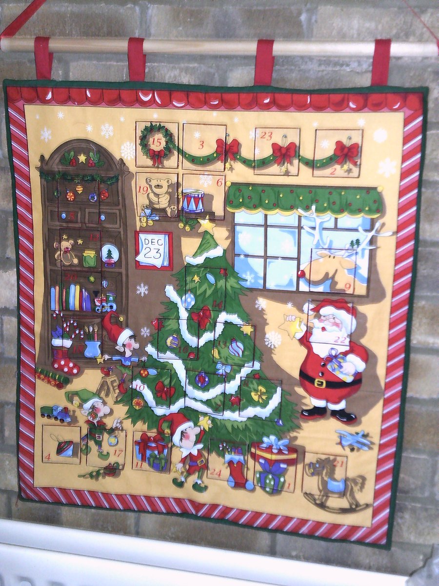 Santa and Elves Around the Christmas Tree Advent Calendar