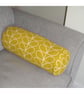 Bolster Cushion Cover 16"x6" Yellow Ochre Round Cylinder Neck Roll Pillow Sham