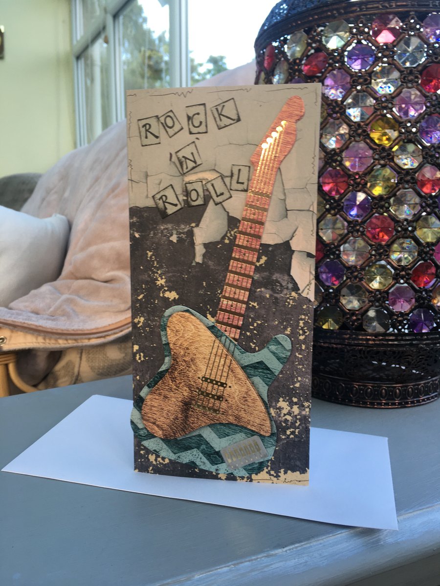 Rock  'n' Roll Guitar birthday card.