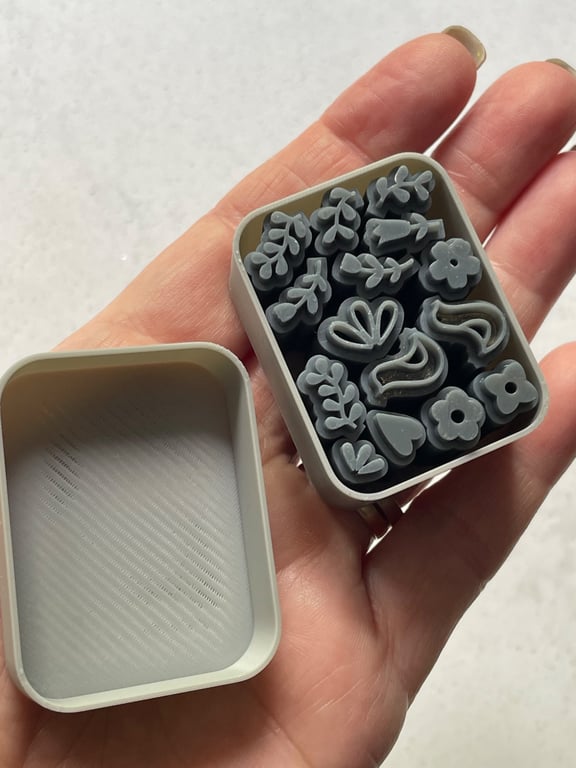 Folksy style mini stamps for polymer clay 