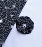 Halloween Goth Scrunchie, Spider Scrunchie, Web Scrunchie, Cobweb Scrunchie - Image 2