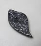 Medium Metallic Leaf Shaped Ceramic Button - Image 2