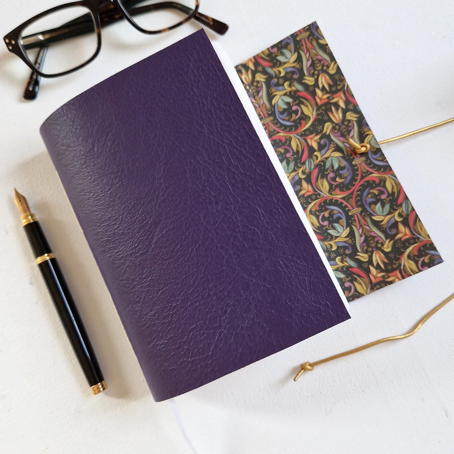 Purple Florentine Journal, sketchbook or Notebook, writer gift