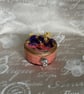 Fairy Garden Crystal Candle – Cottagecore Mushroom Candle – Handmade Floral 