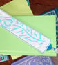 Silkscreen printed bookmark with Dorset button embellishment  - Image 2