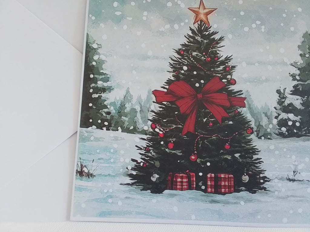 Christmas card. Christmas tree. Ref 494