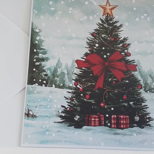 Christmas card. Christmas tree. Ref 494